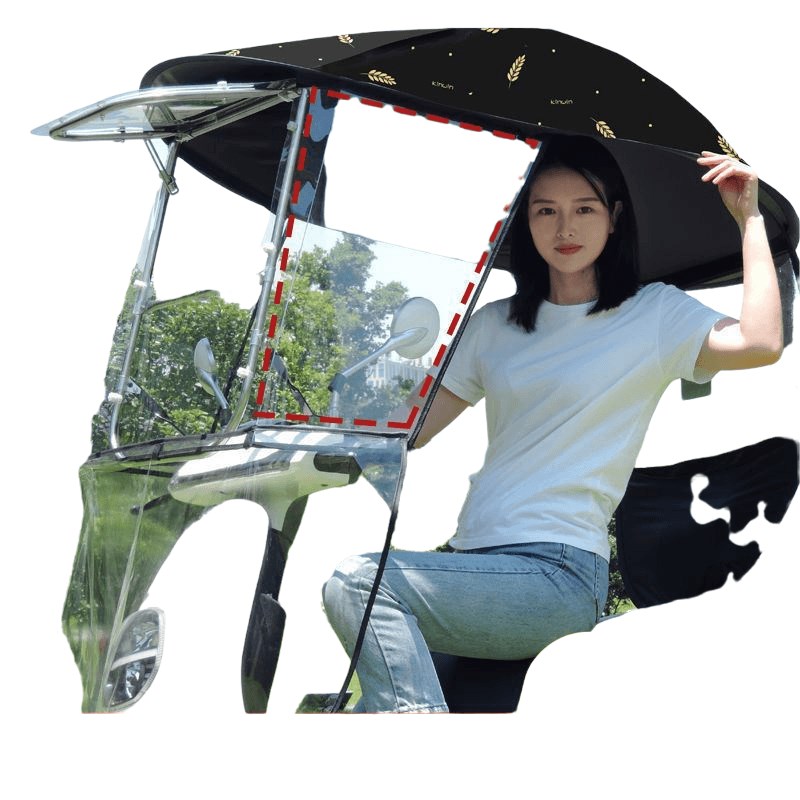 极速电瓶自行电动车雨棚蓬新款可折叠F可拆卸三轮机车遮阳伞滑板