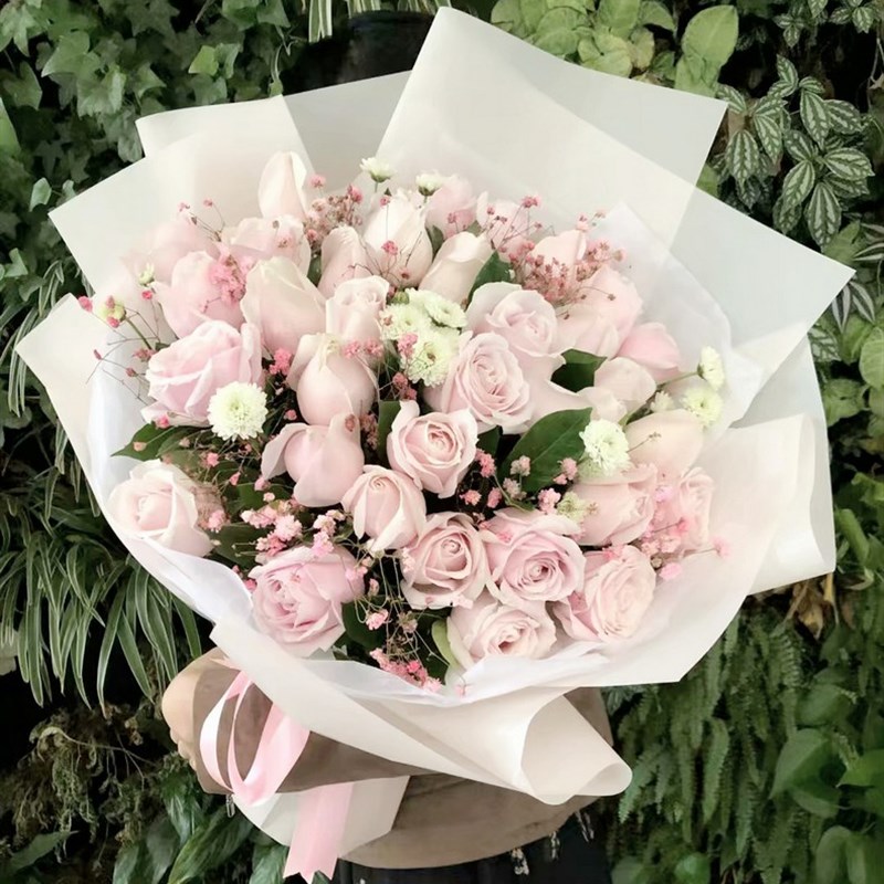 极速马鞍山鲜花快递香槟向日葵玫B瑰花束七夕情人节礼物当涂县同