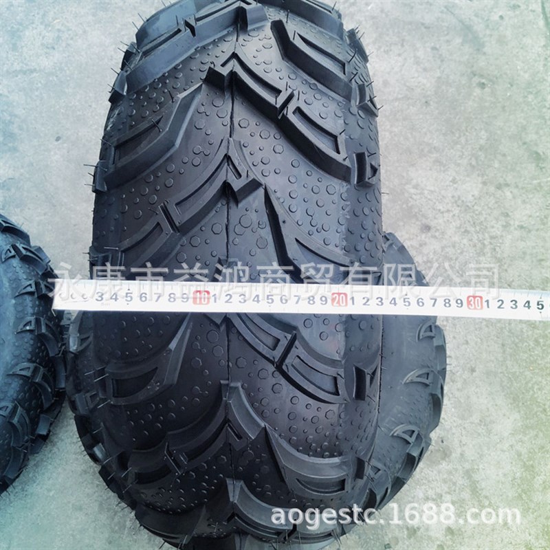 四轮沙滩车改装12寸真空轮胎配件 25X10-12寸火焰越野铝轮毂总成