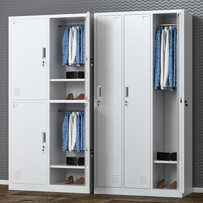 两门铁皮更衣柜收纳神器四门护士宿舍储物柜分层隔板三Z门员工鞋