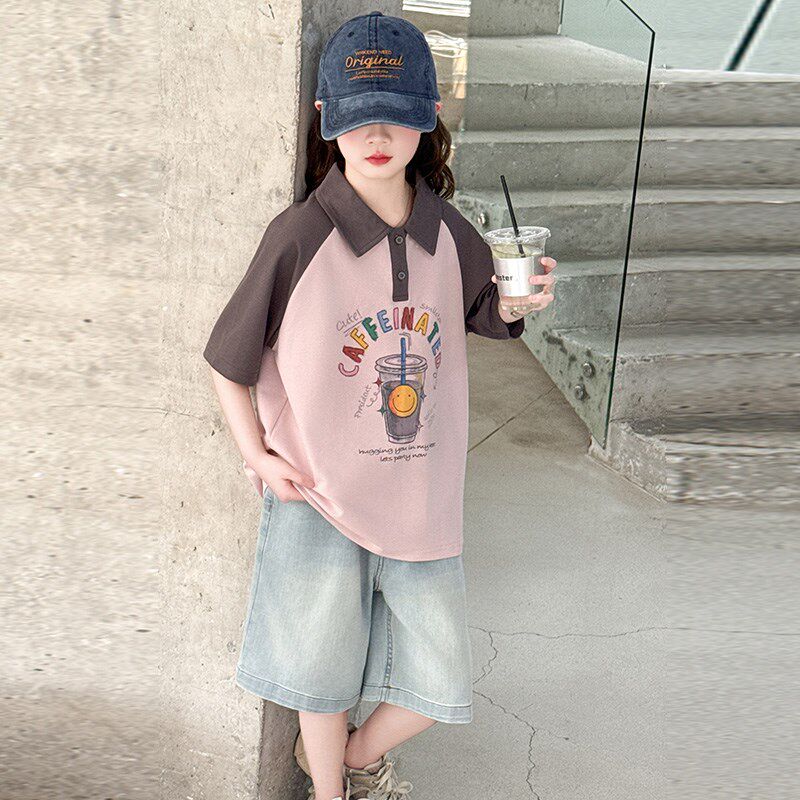 女童牛仔短裤夏装2025新款外穿儿童五分裤夏季12岁女孩中裤大童装