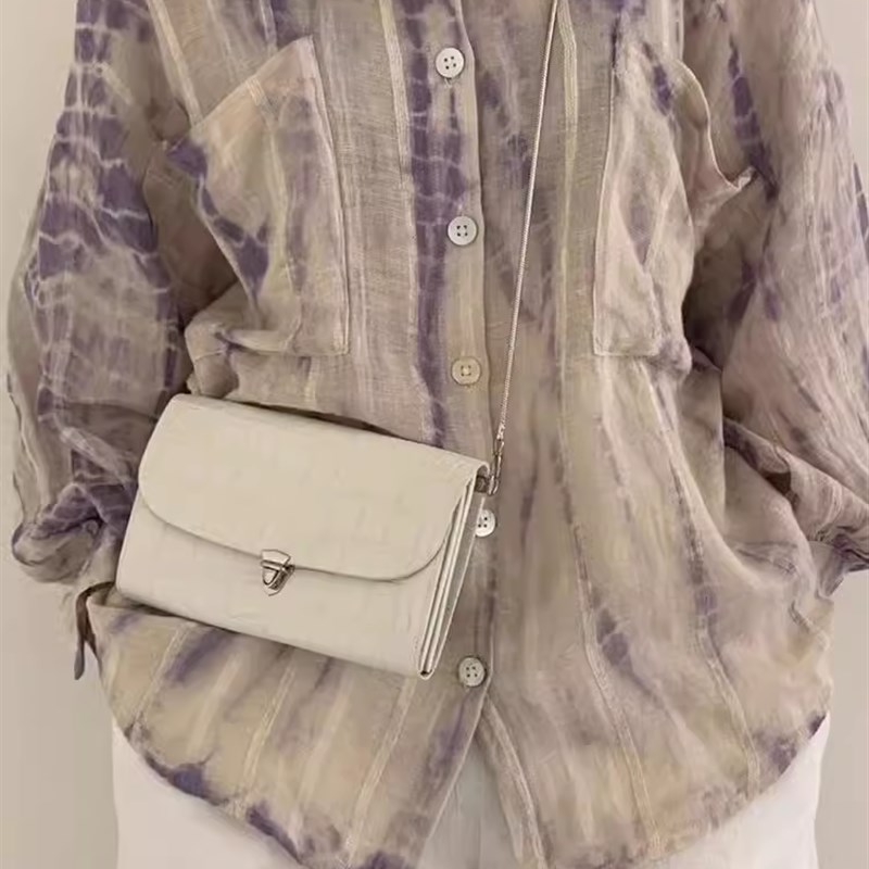 2024新款小众设计高级感包包女包单肩斜挎链条卡位多层手拿包