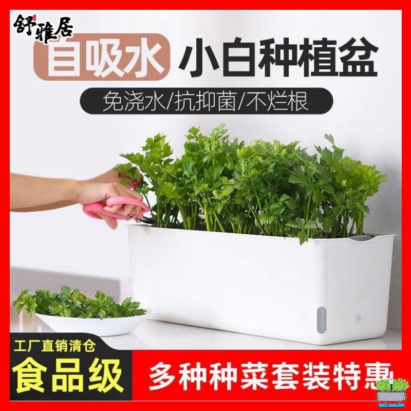 阳台种菜盆可壁挂蔬菜种植专用箱长方形自吸水室内草莓盆懒人花盆