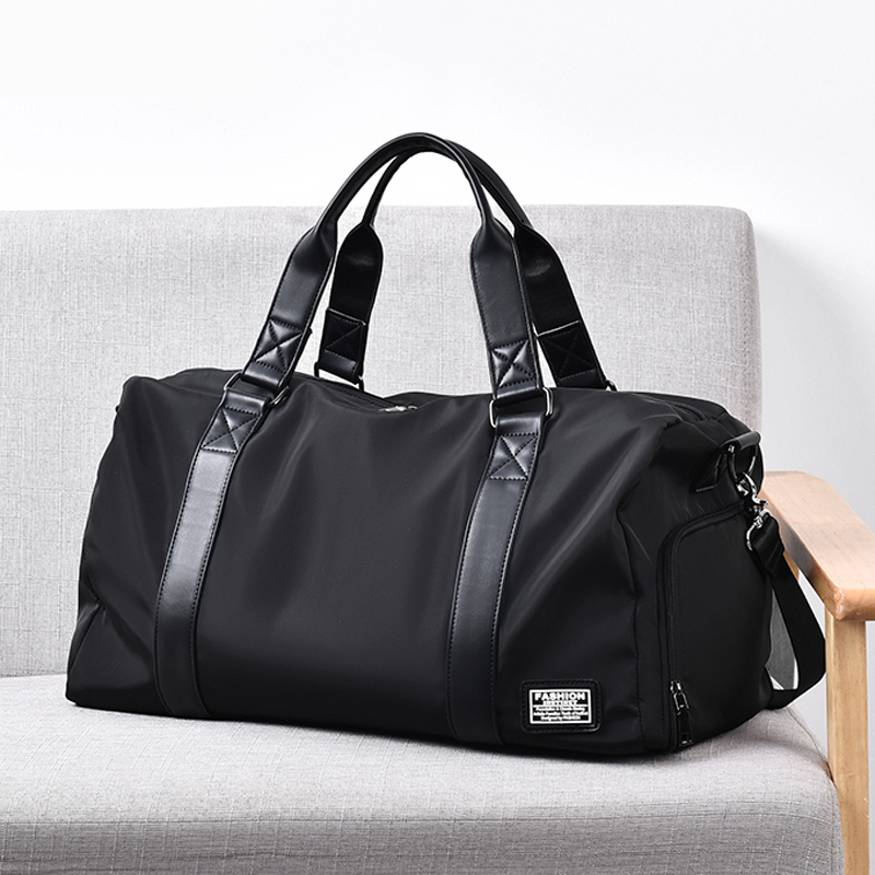 短途旅行包男简约休闲手提行李包大容量独立鞋仓干湿分离健身包男