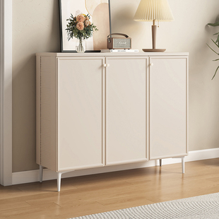 法式铝合金鞋柜家用门口入户门阳台玄关一体靠墙门外楼道柜外整装