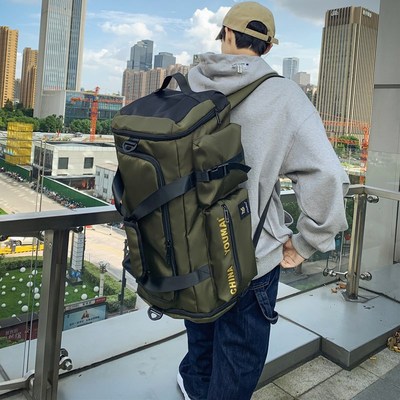 大容量双肩背可套拉杆箱旅行包独立鞋仓行李包干湿分离运动健身包