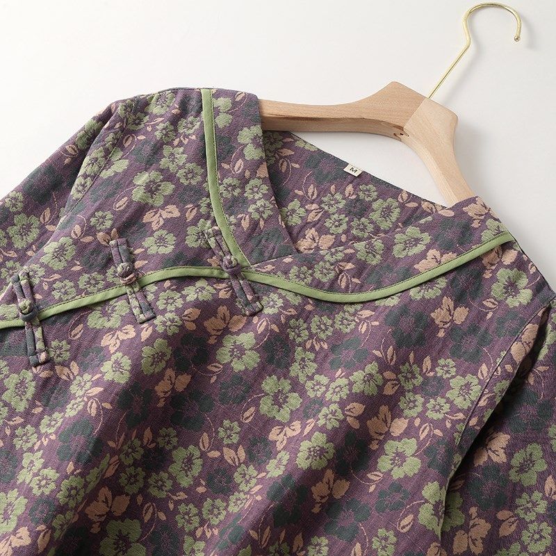 盘扣国风睡衣女士纯棉纱布春秋季长袖长裤中式家居服套装中年妈妈,女士内衣/男士内衣/家居服,睡衣/家居服套装,淘宝优惠券,粉丝福利购,淘宝优惠卷