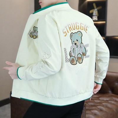 外套男2025春秋季新款薄款韩版潮流修身百搭男装高级感帅气棒球服