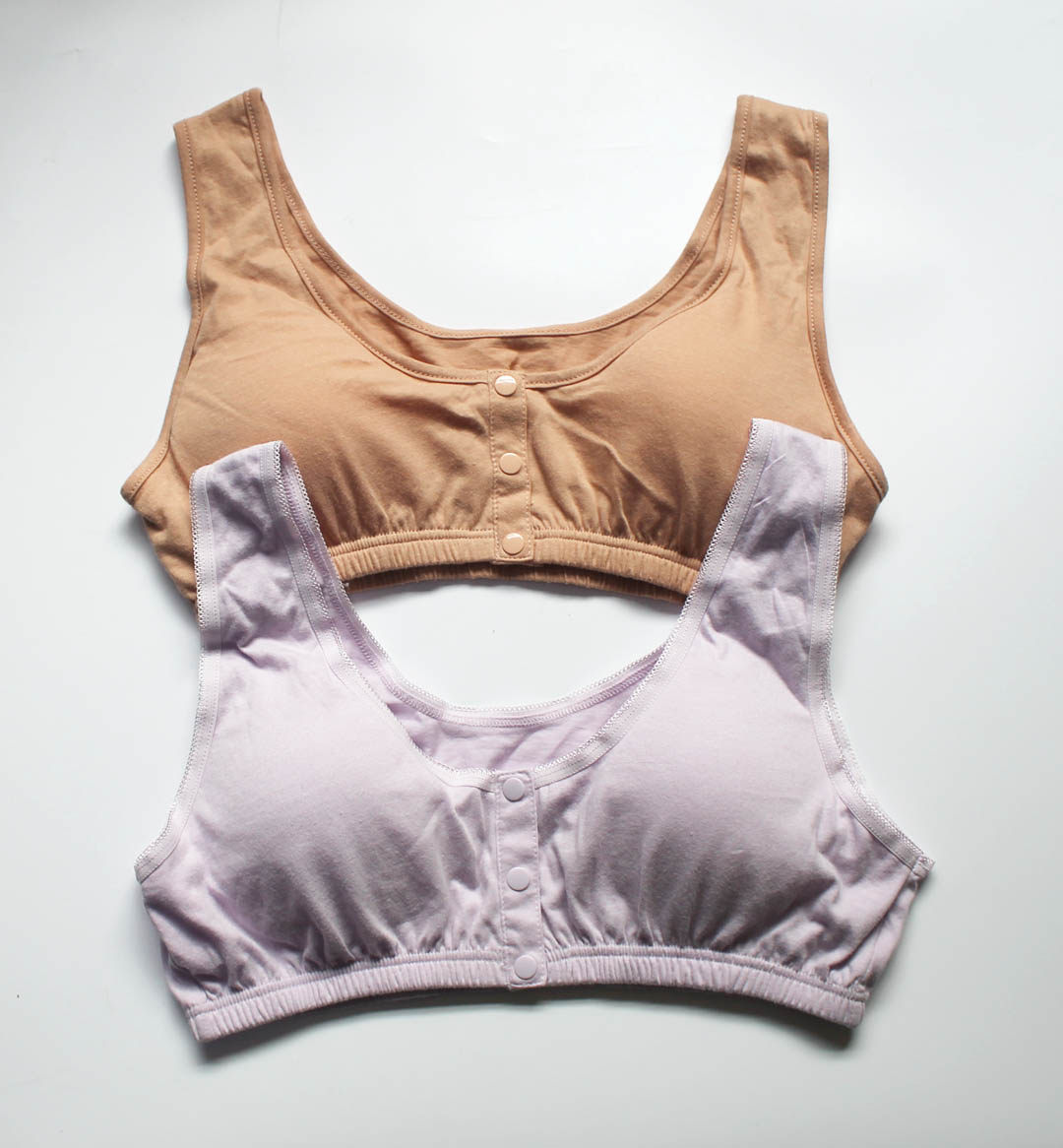 日式 棉质背心式孕妇内衣前开哺乳文胸睡眠内衣带乳垫文.胸W411