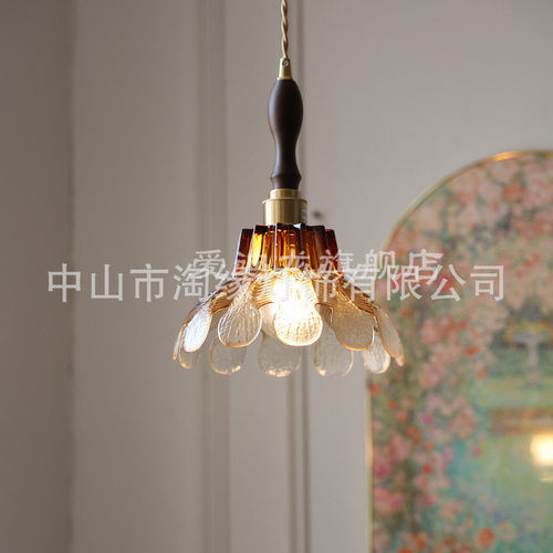 复古黄铜餐厅吊灯美式卧室咖啡小圆片吊灯民宿吧台床头咖啡厅吊灯