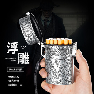 2025新款浴血黑帮谢尔比金属烟盒粗中细三用防水个性潮浮雕烟壳子