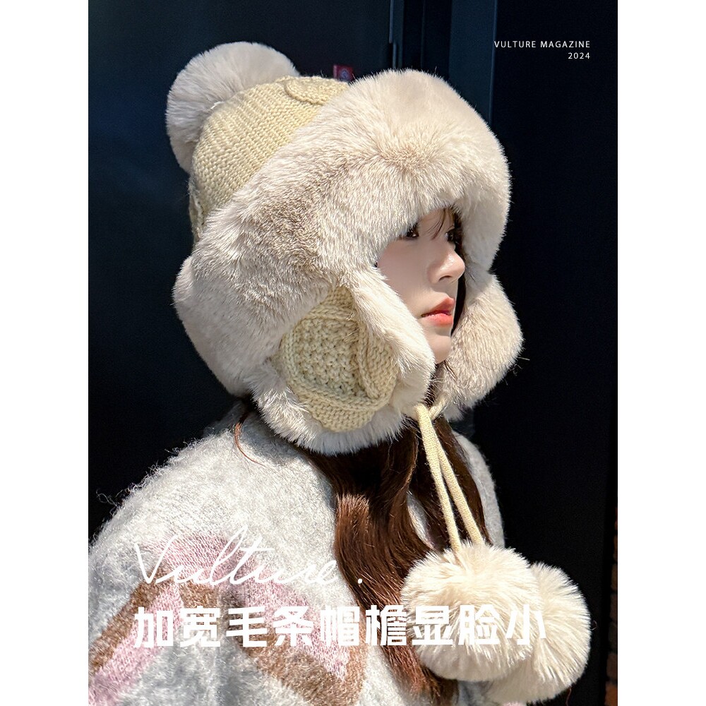 加厚毛绒蒙古帽女冬季东北雷锋帽骑车保暖防寒骑行防风护耳帽子男
