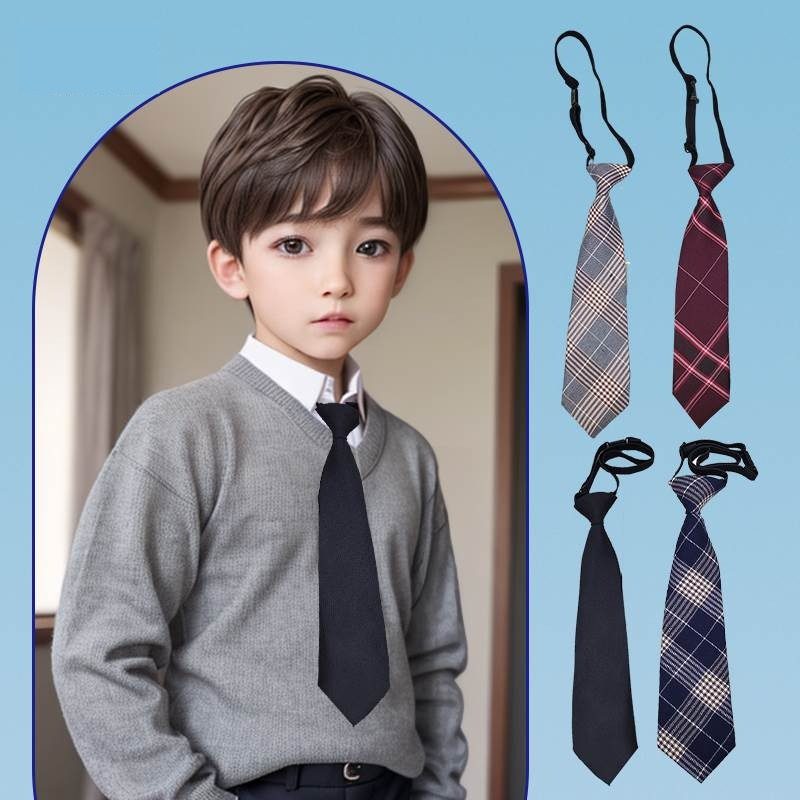 儿童领带男童女童宝宝西装礼服校服幼儿园可调节衬衫免系小孩配饰