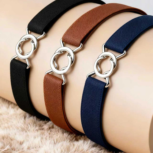 懒人腰带女2025新款隐形腰带百搭牛仔裤带弹力松紧收紧好物皮带