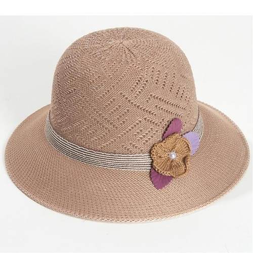 帽子女夏季韩版薄荷花礼帽透气防晒仿拉菲草凉帽大檐遮阳帽渔夫帽