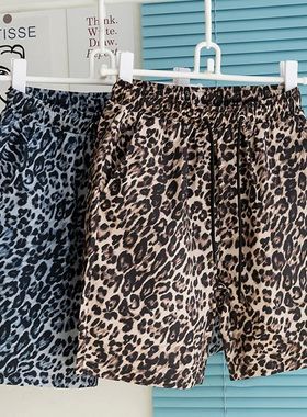 Leopard print loose five quarter pants男士豹纹印花宽松五分裤