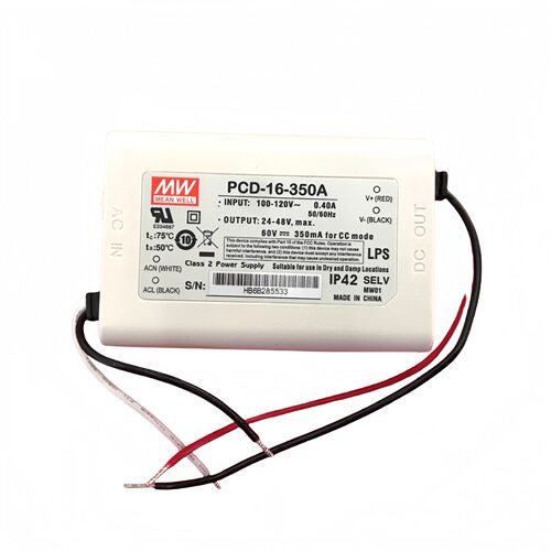 明纬电源  PCD-16-350B  16W单组输出AC可调LED开关电源