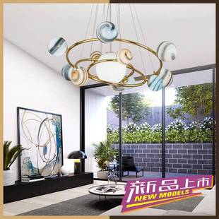 店吧台北欧吊灯 后现代轻奢吊灯流浪地球创意客厅卧室餐厅网红服装
