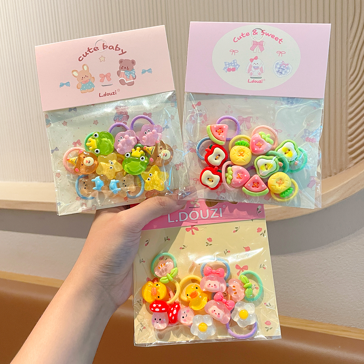 儿童发圈扎啾啾小号女童可爱卡通小熊发绳小女孩头饰皮筋宝宝发饰