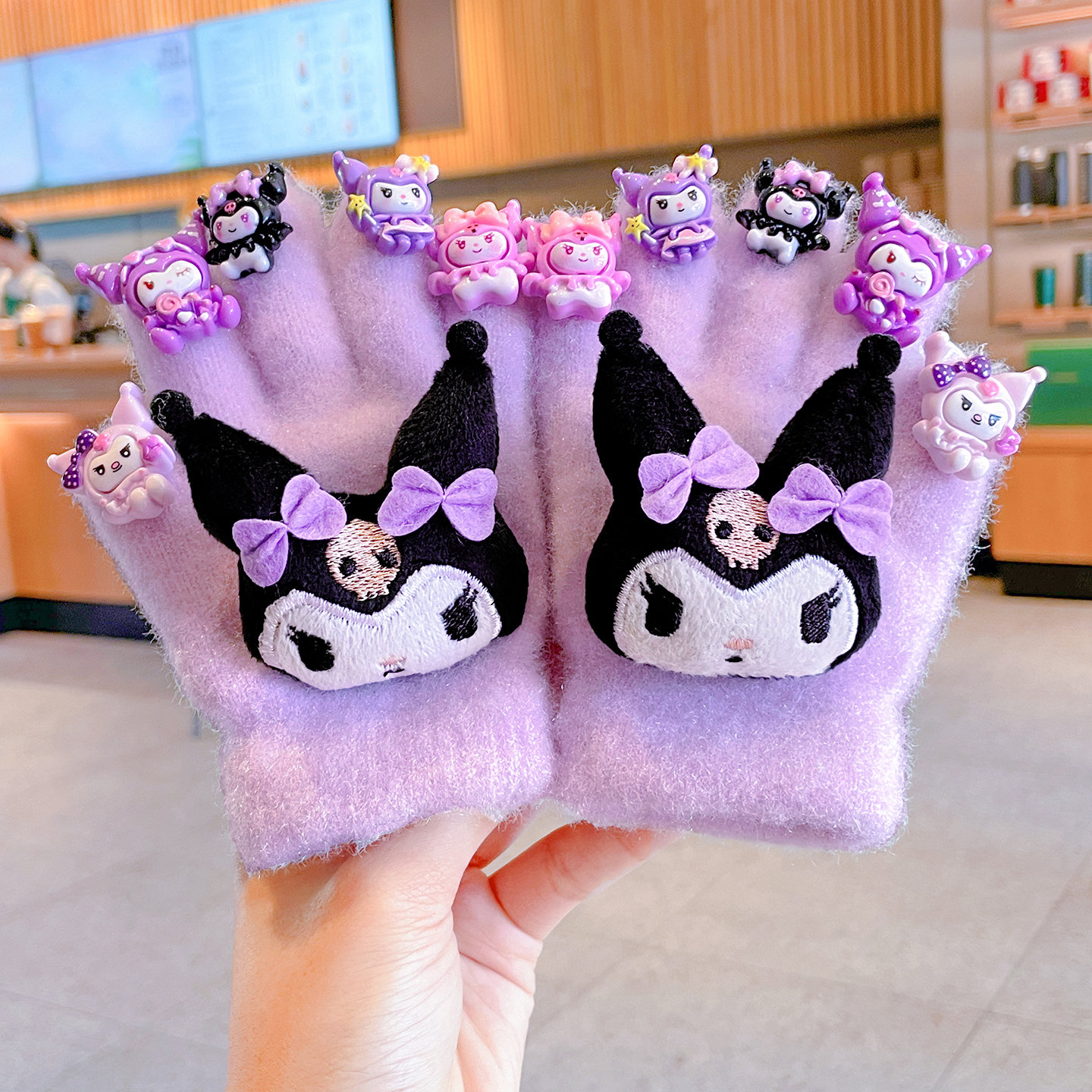 卡通库洛米儿童手套冬季保暖