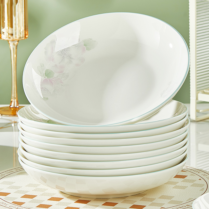 纬廷釉下彩陶瓷时尚家用饭盘