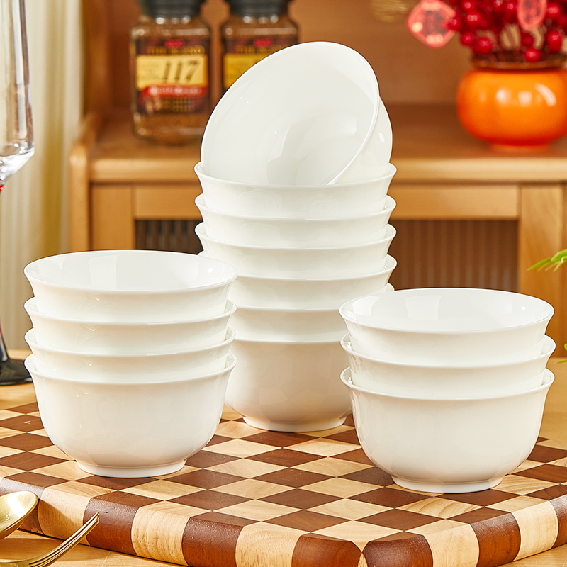唐山骨瓷碗家用微波炉米饭碗餐具