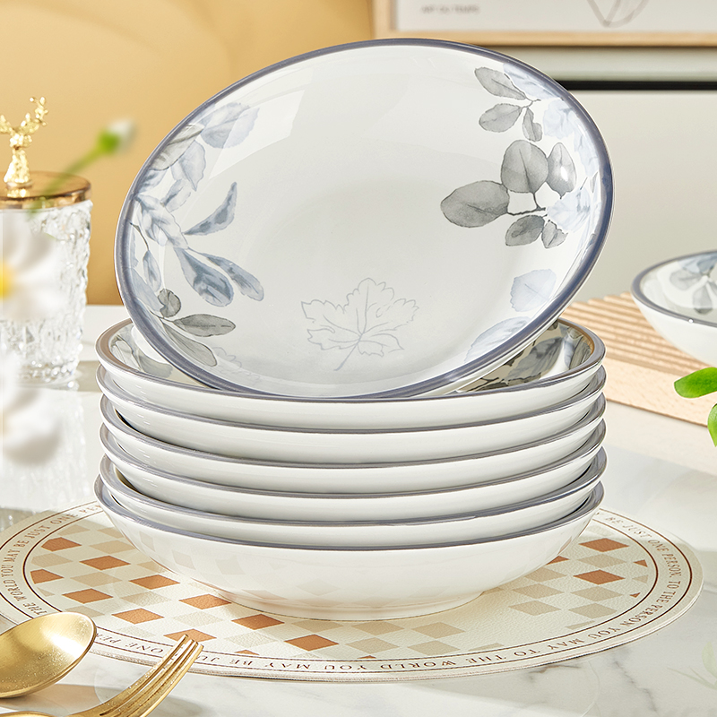 加厚陶瓷釉下彩餐具菜盘组合