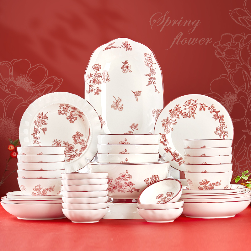 纬廷釉下彩陶瓷时尚家用饭碗