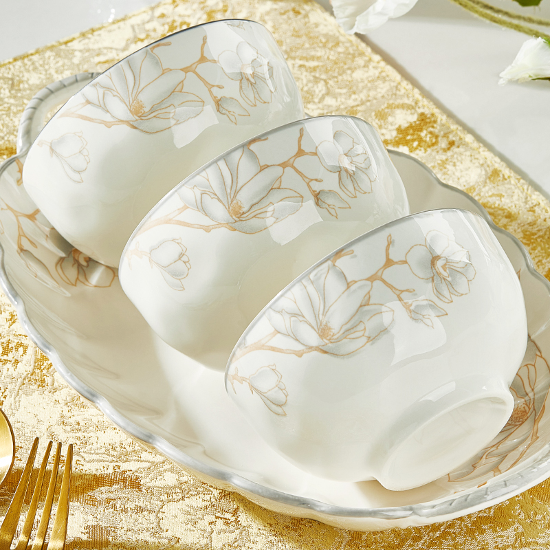 纬廷釉下彩陶瓷时尚家用饭碗