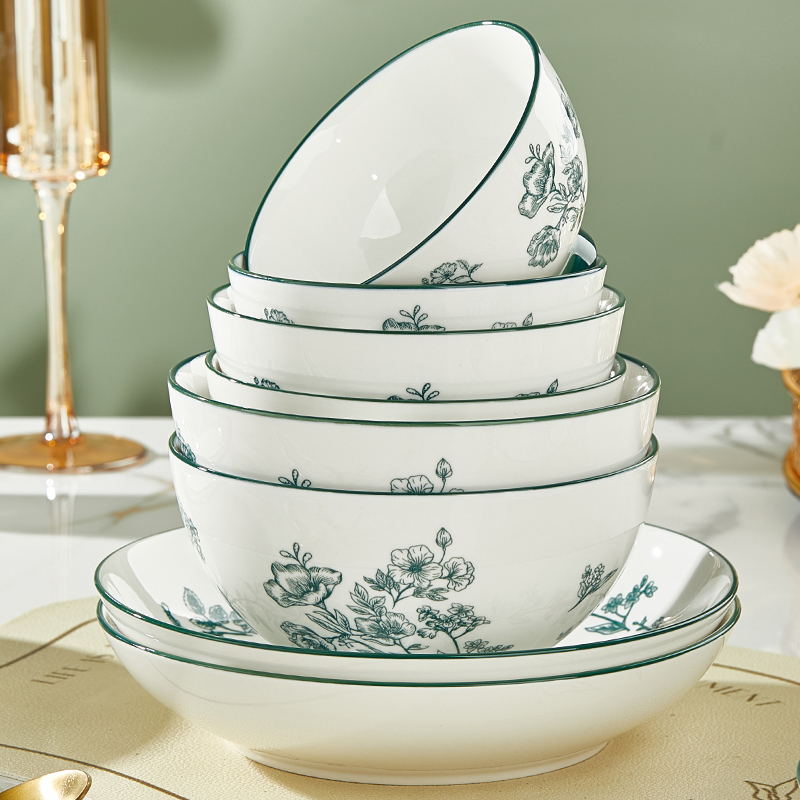 纬廷釉下彩陶瓷时尚家用饭碗