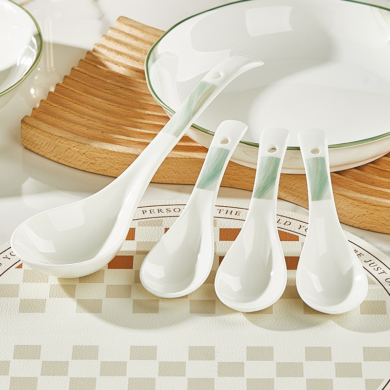 纬廷釉下彩陶瓷时尚家用大小勺子