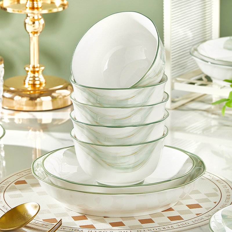 纬廷釉下彩陶瓷时尚家用饭碗