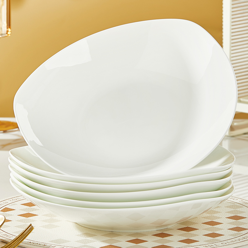 纬廷纯白骨瓷简约釉下彩健康餐具