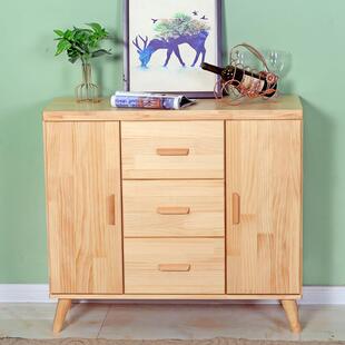 实木立柜餐柜一体靠墙高柜轻奢储物收纳柜简约碗盘柜茶水柜置物酒