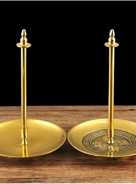 24小时纯铜盘香架佛堂家用室内供奉拜神檀香座蚊香塔香盘香托薰炉