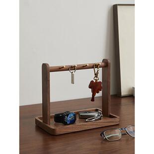 采购产品实木钥匙架托盘存储箱的杂物和珠宝在入口的门,创意饰品