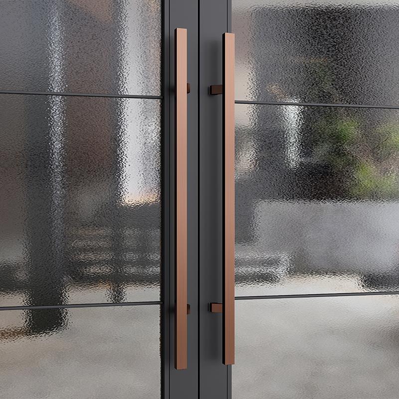 轻奢金拉丝加厚304不锈钢大门把手玻璃门拉手有框门推拉木门把手