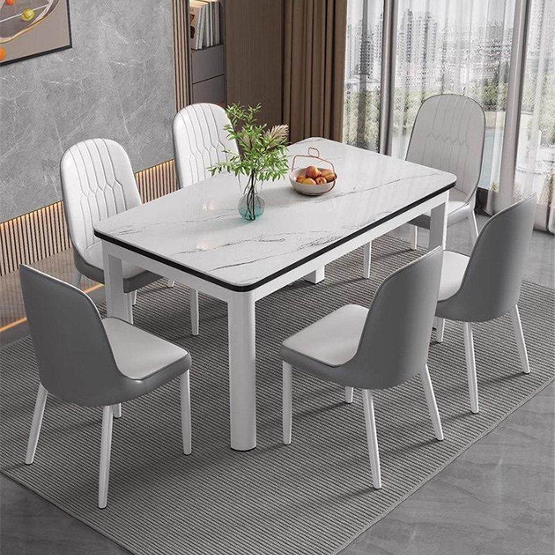 钢化玻璃餐桌椅组合现代简约小户型轻奢家用吃饭出租房长方形桌子,住宅家具,玻璃餐桌,淘宝优惠券,粉丝福利购,淘宝优惠卷