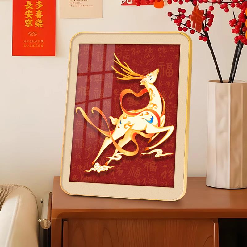 如意装饰画客厅桌面摆件葫芦荷花床头摆台摆画房间摆件餐厅卧室画