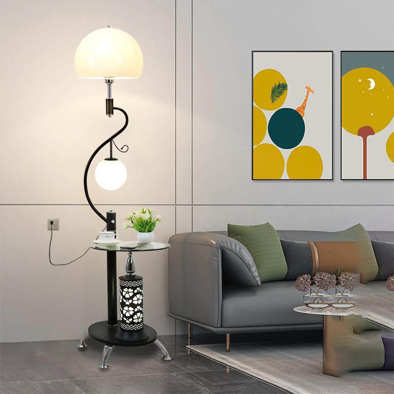 客厅落地灯简约现代茶几一体超亮沙发边网红卧室书房创意遥控地灯