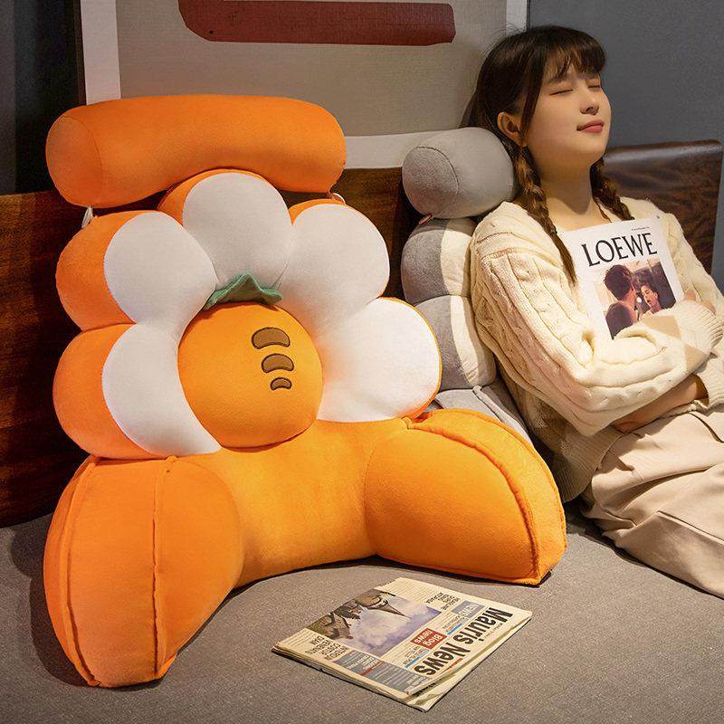 花朵床头靠垫沙发大靠背软包办公室护腰靠枕座椅腰靠垫榻榻米腰枕