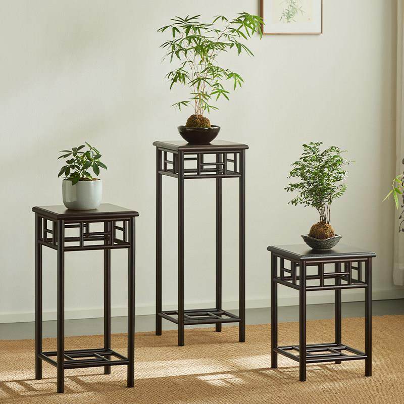 邱师傅竹木花架置物架落地式室内客厅摆件花盆中式花架子盆景架,住宅家具,花架/花几,淘宝优惠券,粉丝福利购,淘宝优惠卷