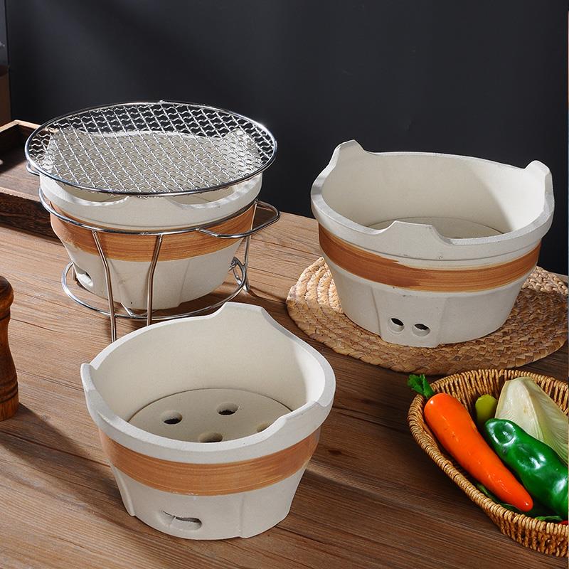 围炉煮茶陶土炭炉老式家用商用户外烤肉炉子烧烤木炭炉陶炉打边炉