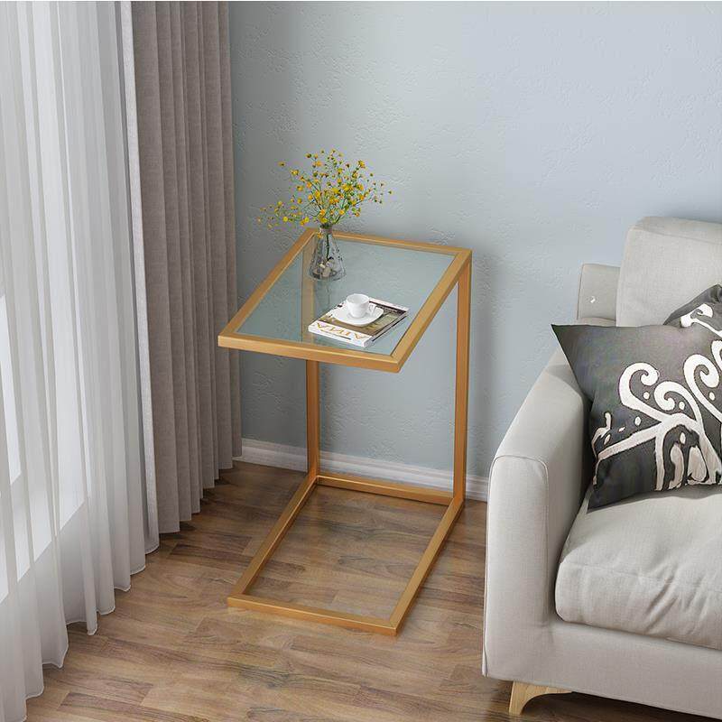 北欧金色沙发边几角几现代简约钢化玻璃小茶几大理石沙发边桌边柜,住宅家具,角几/边几,淘宝优惠券,粉丝福利购,淘宝优惠卷