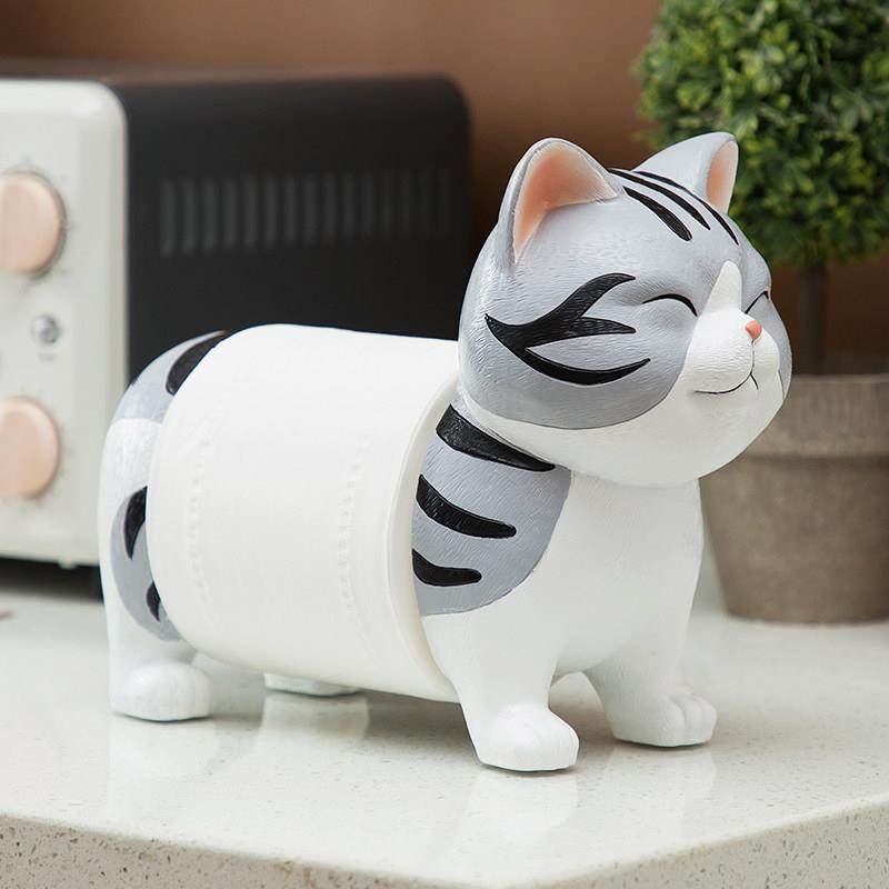 可爱桌面卡通卷纸架创意装饰品纸巾盒客厅卷筒盒免打孔纸巾架摆件,家居饰品,装饰纸巾盒,淘宝优惠券,粉丝福利购,淘宝优惠卷