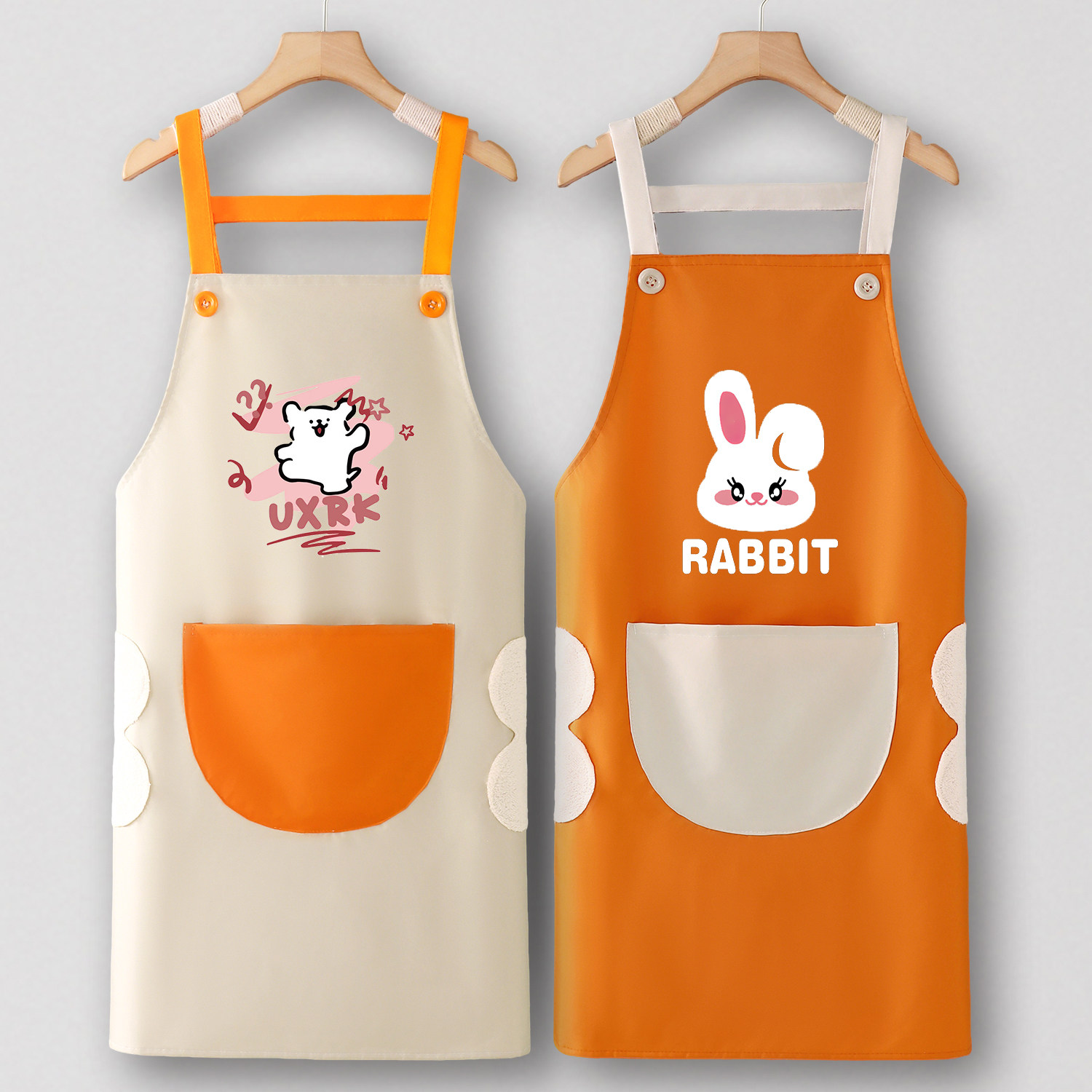 围裙厨房家用2025新款托育园工作服干活防水防油定制餐饮上班专用