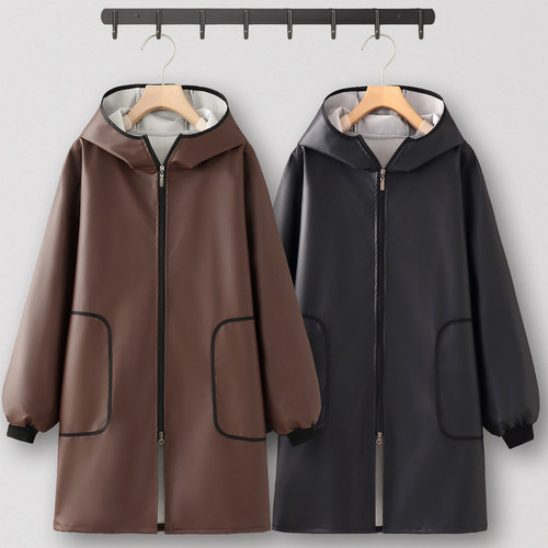 皮革围裙厨房家用防水防油