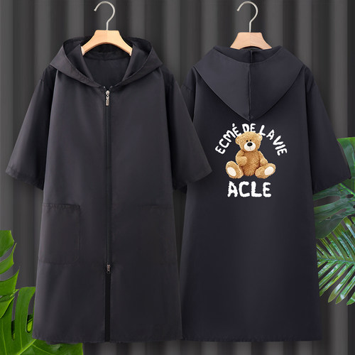 工作服半袖罩衣防脏防水夏季围裙厨房家用2026新款餐饮防油女网红