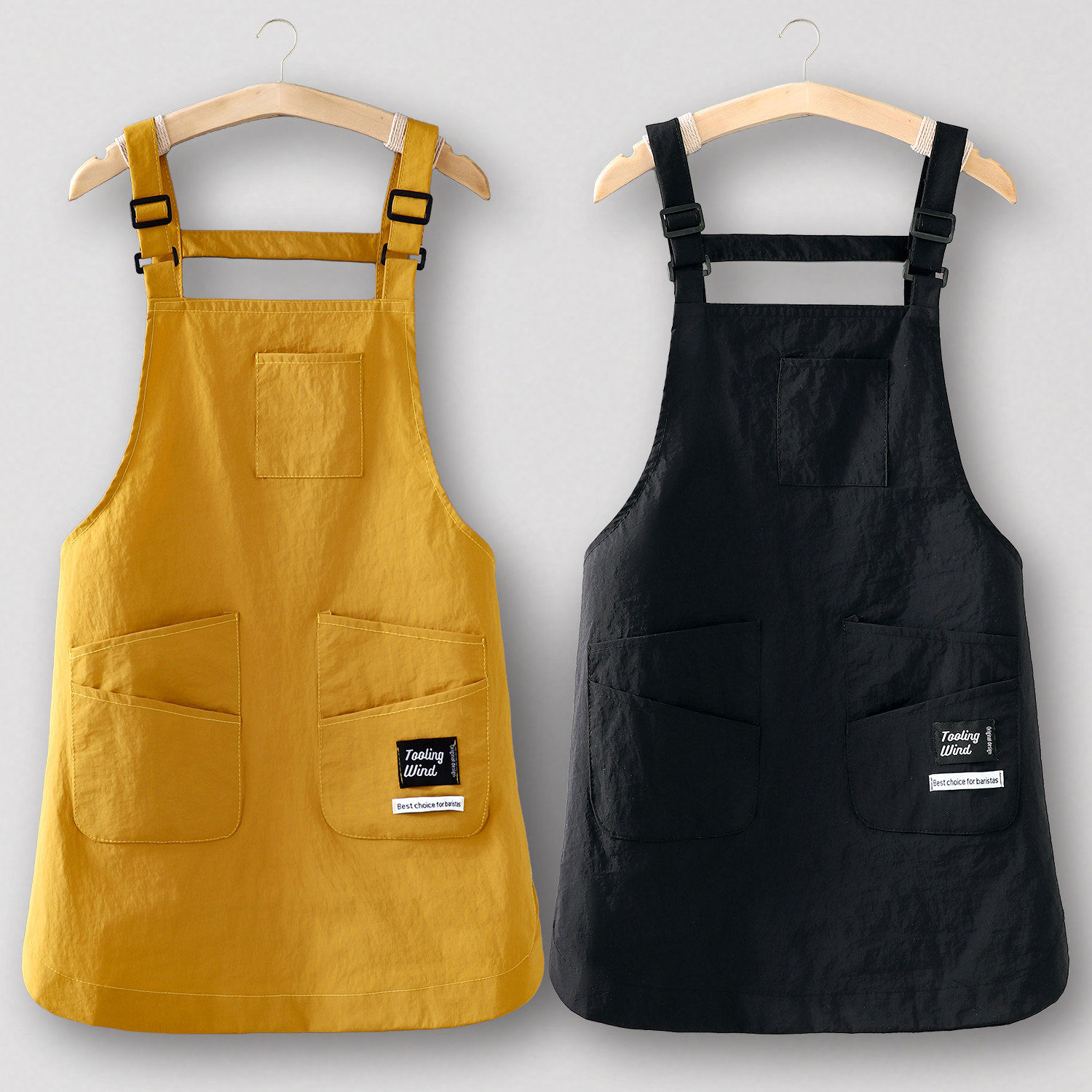 围裙厨房家用高颜值工作服防水防油卓衣餐饮上班专用定制logo印字