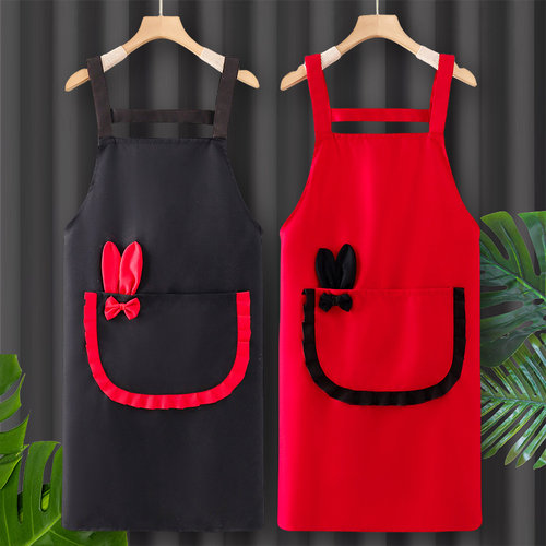 纯棉家用厨房围裙时尚工作服女